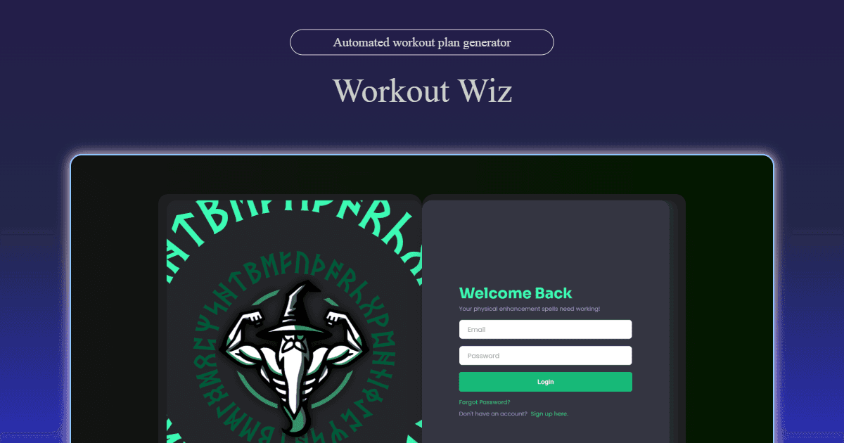 Screenshot of Workout Wiz